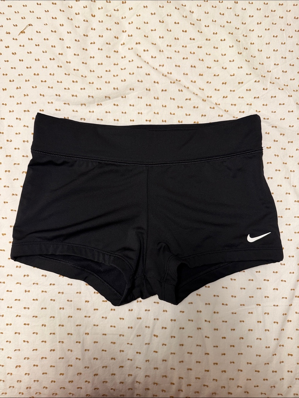 Nike Black Women's Bike Shorts with White Swoosh